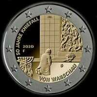 Allemagne 2020 - 50me anniversaire de la Gnuflexion de Varsovie - 2 euro commmorative