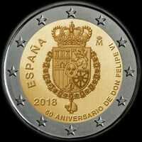 Espagne 2018 - 50 ans du roi Felipe VI - 2 euro commmorative