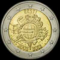 Estonie 2012 - 10 ans de circulation de l'euro - 2 euro commmorative