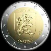 Lettonie 2017 - Rgion Kurzeme (Courlande) - 2 euro commmorative