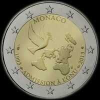 Monaco 2013 - 20 ans de l'admisson  l'ONU - 2 euro commmorative