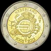 Pays-Bas 2012 - 10 ans de circulation de l'euro - 2 euro commmorative