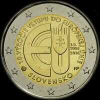Slovaquie 2014 - 10 ans de l'entre dans l'UE - 2 euro commmorative