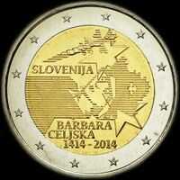 Slovnie 2014 - 600 ans du Couronnement de Barbara de Cillei comme Reine d'Allemagne - 2 euro commmorative