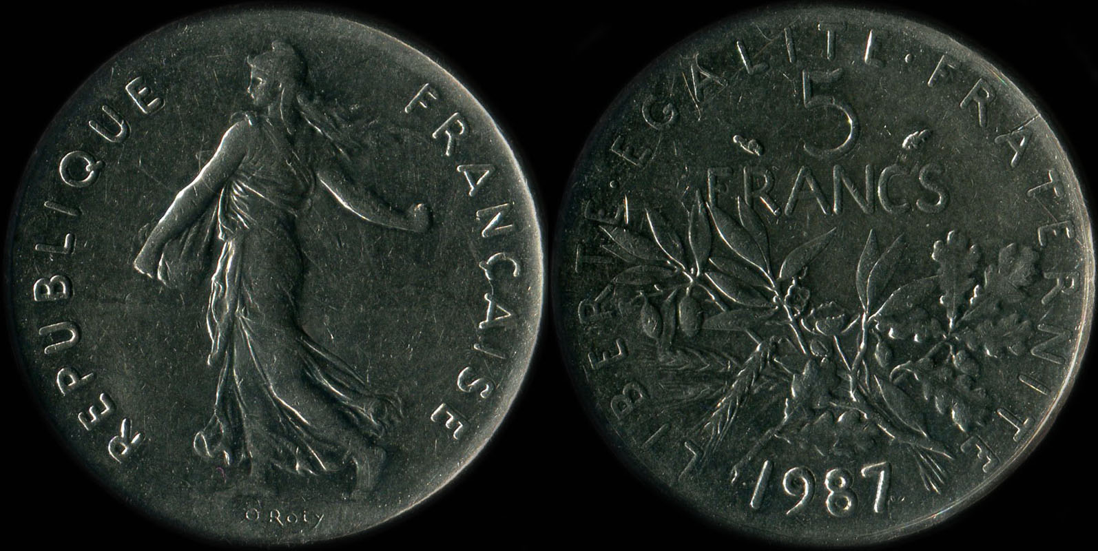 Pice de 5 francs 1987 Semeuse cupro-nickel
