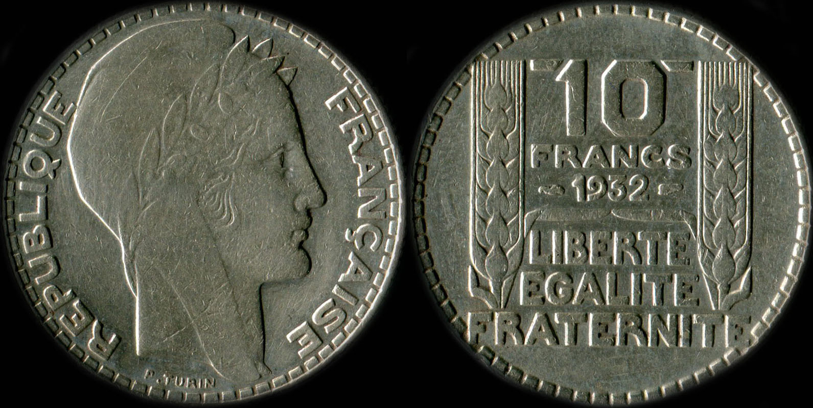 Pice de 10 francs Turin argent 1932