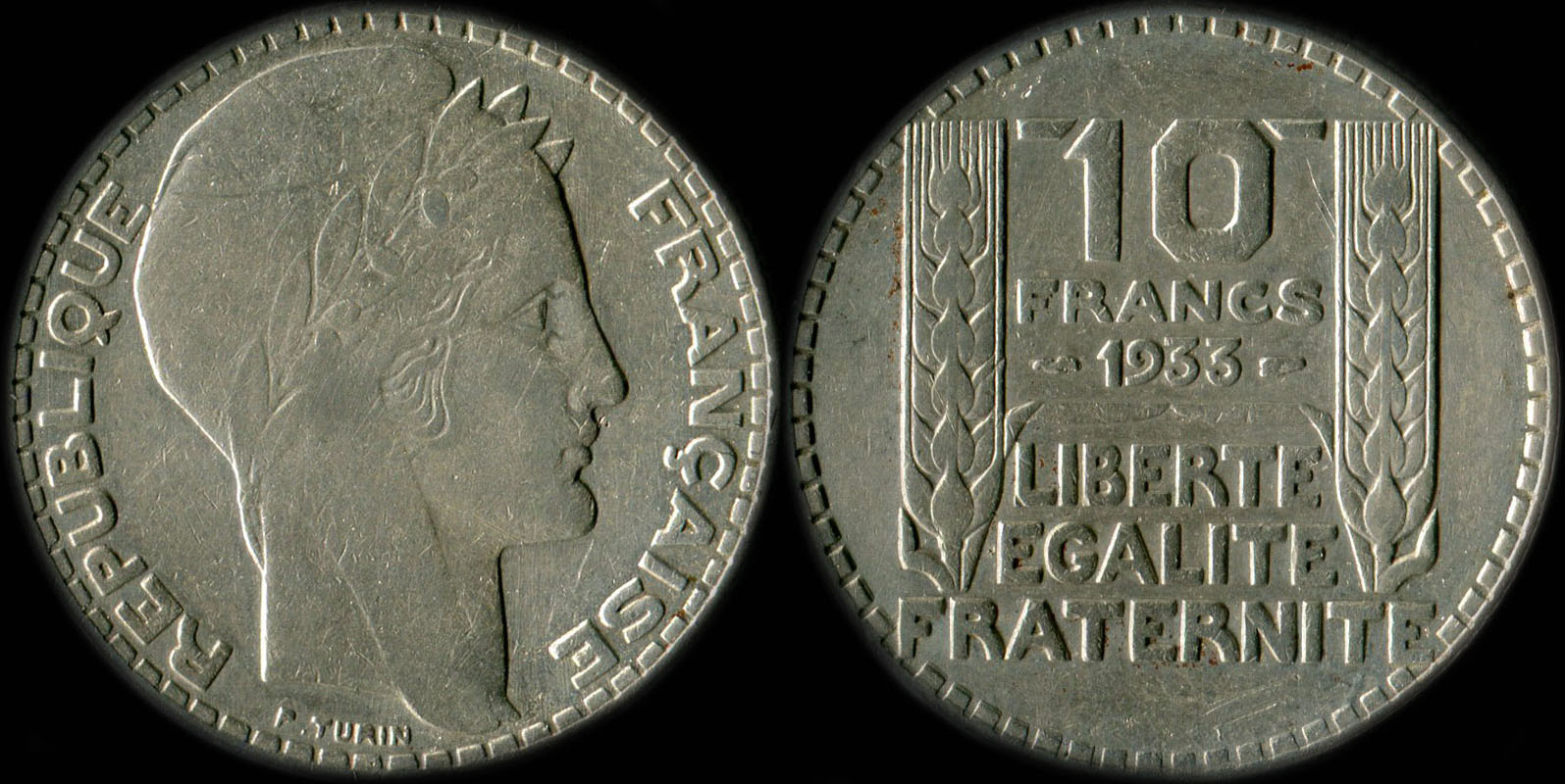 Pice de 10 francs Turin argent 1933
