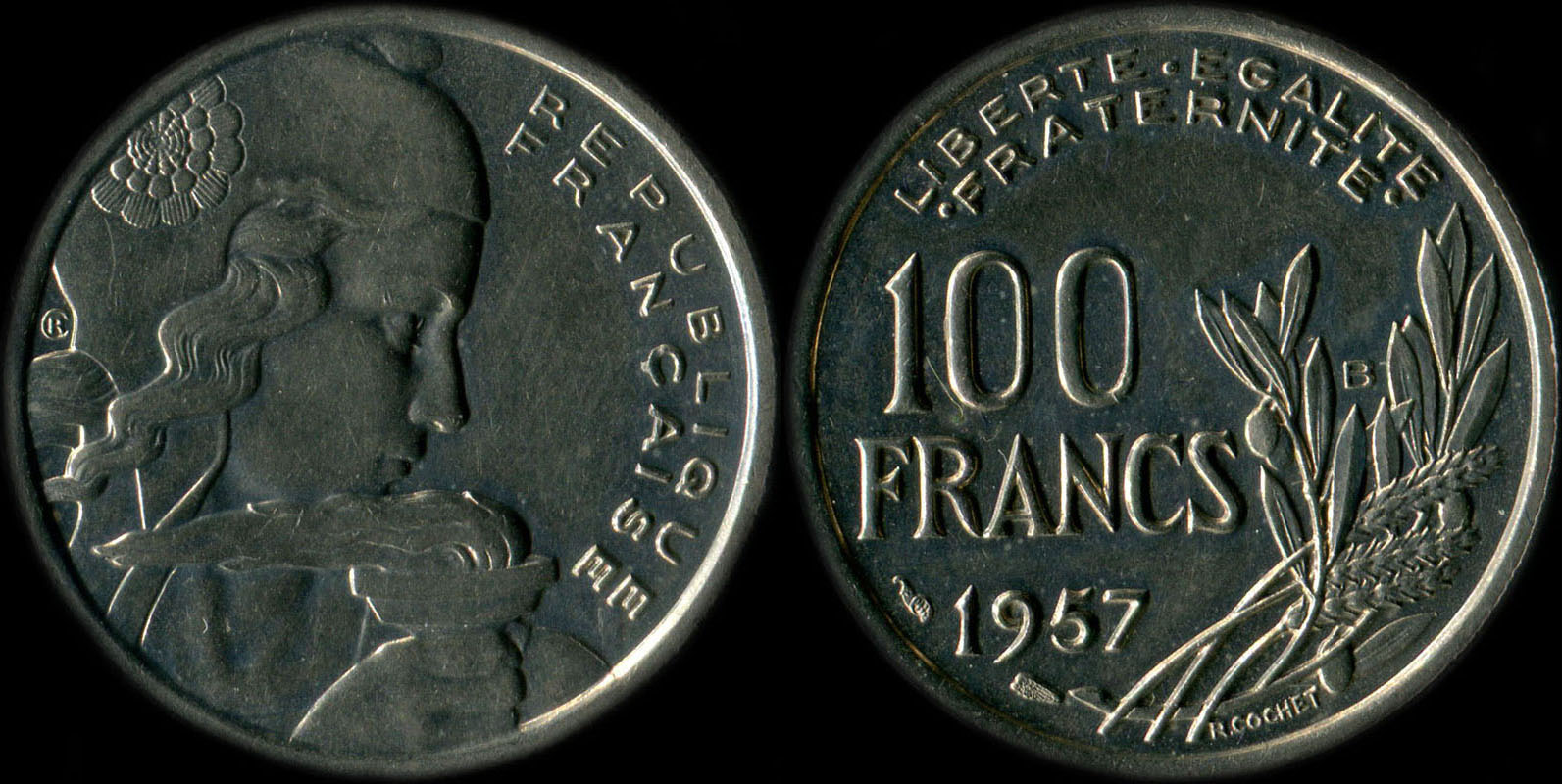 Pice de 100 francs Cochet 1957B - Beaumont-le-Roger