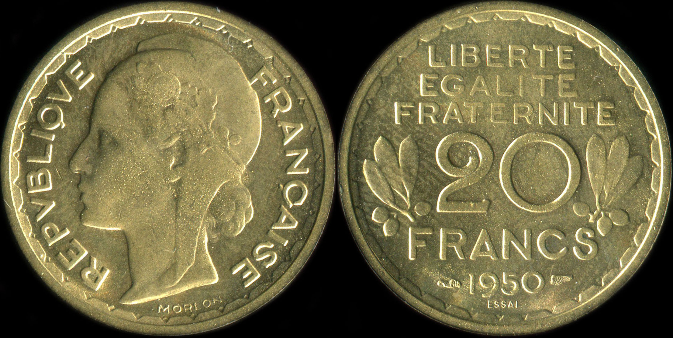 Pice de 20 francs 1950 - Concours de Morlon
