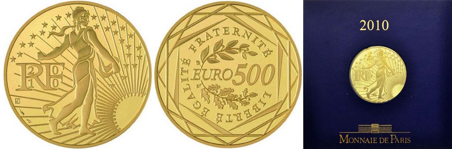 Annonce vente pice de 500 euro or 2010 kdtej-1@yahoo.com