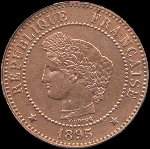 Avers pice 2 centimes Crs 1895A