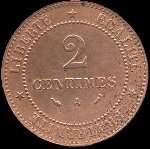 Revers pice 2 centimes Crs 1895A