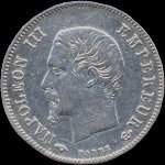 Pice de 20 centimes Napolon III Empereur tte nue - 1860A - avers