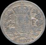 Pice de 1/2 franc Charles X Roi de France - 1827A - revers
