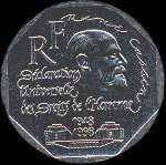 Pice de 2 francs Dclaration Universelle des Droits de l'Homme 1948-1998 - Rpublique franaise - avers
