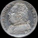 Pice de 5 francs Louis XVIII Roi de France buste habill 1814M - avers