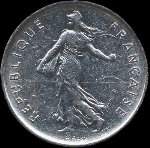 Pice de 5 francs Semeuse cupro-nickel 1983 - Rpublique franaise - revers