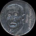 Pice de 5 francs Pierre Mends France 1992 - Rpublique franaise - avers