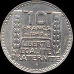Pice de 10 francs Turin cupro-nickel 1949 - revers