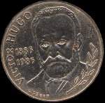 Pice de 10 francs Victor Hugo 1885-1985 - avers