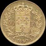 Pice de 40 francs or Charles X Roi de France 1830A - revers