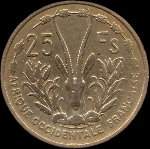 Afrique Occidentale Franaise - AOF - 25 francs 1956 - revers