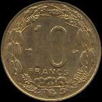 Afrique Equatoriale Franaise - A.E.F. - Cameroun - 10 franc 1958 - revers