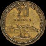 Djibouti - Cte Franaise des Somalis - 20 francs 1952 - revers