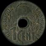 Indochine franaise - Rpublique franaise - 1 centime 1940 avec cocarde - avers