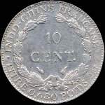 Indochine franaise - Rpublique franaise - 10 centimes 1937 - revers