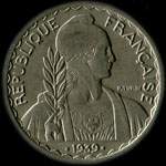 Indochine franaise - Rpublique franaise - 20 centimes 1939  non magntique - avers