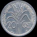 Indochine franaise - Rpublique franaise - 20 centimes 1945 - revers