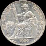 Indochine franaise - Rpublique franaise - 50 centimes 1936 - avers