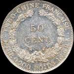 Indochine franaise - Rpublique franaise - 50 centimes 1936 - revers