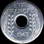 Indochine - Etat franais - 1 centime 1943 - avers