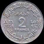Maroc - Empire chrifien - 2 francs 1951 - revers