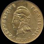 Nouvelles-Hbrides - 5 francs 1970 - avers