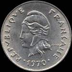 Nouvelles-Hbrides - 10 francs 1970 - avers