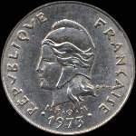 Nouvelles-Hbrides - 10 francs 1973 - avers
