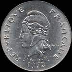 Nouvelles-Hbrides - 50 francs 1972 - avers