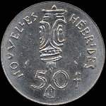 Nouvelles-Hbrides - 50 francs 1972 - revers
