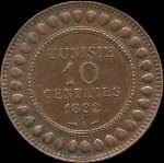 Tunisie - 10 centimes 1892 - revers