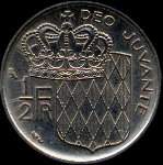 1/2 franc frappe de 1965  1995 sous Rainier III Prince de Monaco - revers