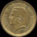 1 franc frappe en 1945 sous Louis II Prince de Monaco - avers