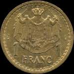 1 franc frappe en 1945 sous Louis II Prince de Monaco - revers