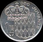 1 franc frappe de 1960  1995 sous Rainier III Prince de Monaco - revers