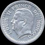 2 francs frappe en 1943 sous Louis II Prince de Monaco - avers