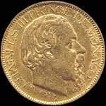 100 francs or Charles III Prince de Monaco de 1882  1886 - revers
