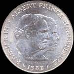100 francs frappe en 1982 sous Rainier III Prince de Monaco - avers