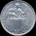 Nouvelle-Caldonie - pice de 1 franc depuis 1972 Rpublique Franaise I.E.O.M. - avers